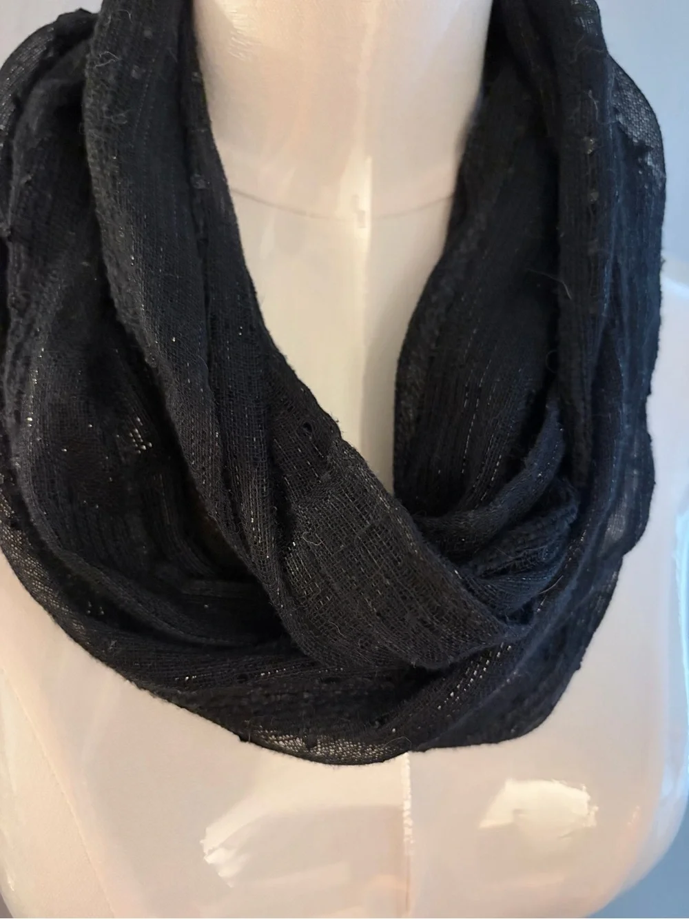 The Children's Place Black Metallic Infinity Scarf